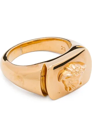 VERSACE Anillo con sello y motivo Medusa en relieve