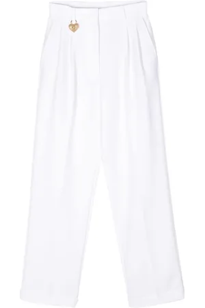 Moschino Pantalones de vestir con botones y diseño de corazón