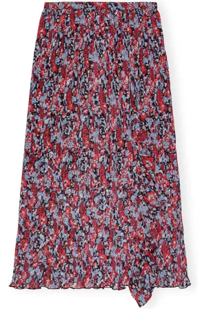 Ganni Falda midi con estampado floral