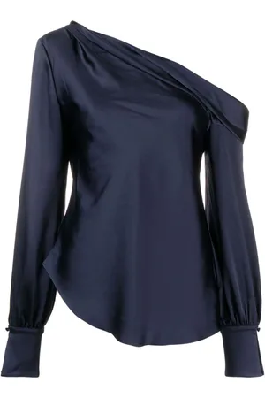 Simkhai Blusa Alice con hombros drapeados