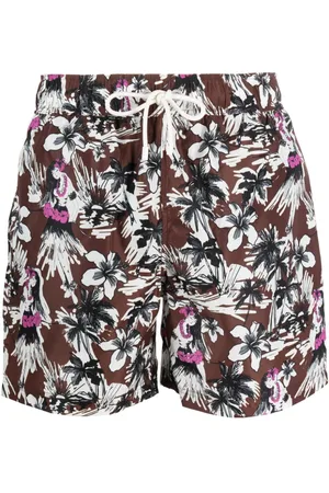Palm Angels Bañador Hula con motivo floral