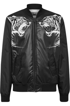 Philipp Plein Chaqueta bomber con parche del logo