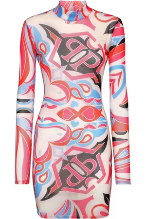 Philipp Plein Vestido corto LS Colorful Circus