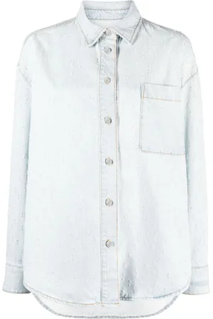 Msgm Sobrecamisa vaquera con detalles rasgados