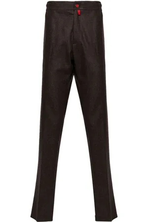 Kiton Pantalones rectos con parche del logo