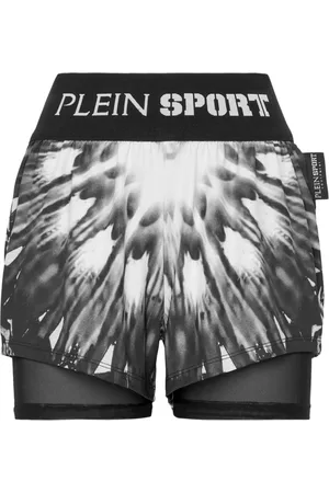 Philipp Plein Pantalones cortos con logo en la cinturilla