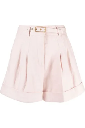 ZIMMERMANN Pantalones cortos Matchmaker de lino con cinturón