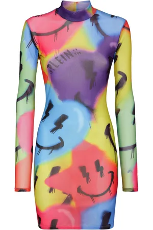 Philipp Plein Vestido corto LS Smile con logo