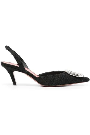 Amina Muaddi Zapatos Camelia con tacón de 105 mm