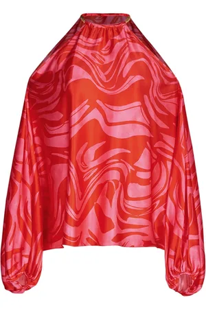 Silvia Tcherassi Blusa Janina con motivo jaspeado