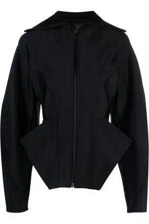 MUGLER Chaqueta estilo scuba con corsé