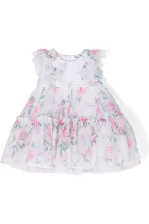 MONNALISA Vestido con estampado floral y capas
