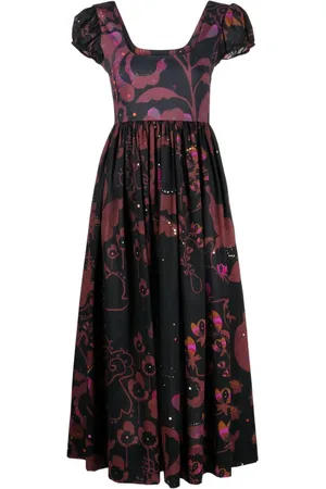 Cynthia Rowley Vestido midi con estampado floral