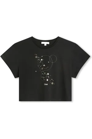 Chloé Camiseta con logo con apliques