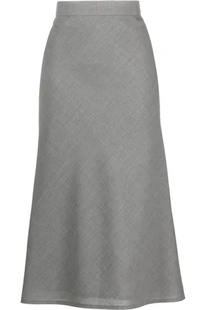 Thom Browne Falda midi 2-ply Fresco