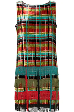Jean Paul Gaultier Vestido corto a cuadros tartán 1990