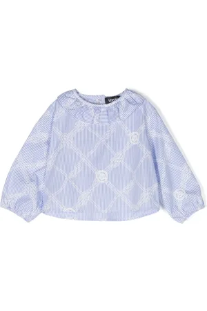 VERSACE Blusa con cuerda estampada