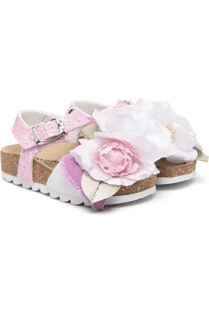 MONNALISA Sandalias con aplique floral