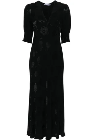 RIXO London Vestido Zadie con motivo de amapolas