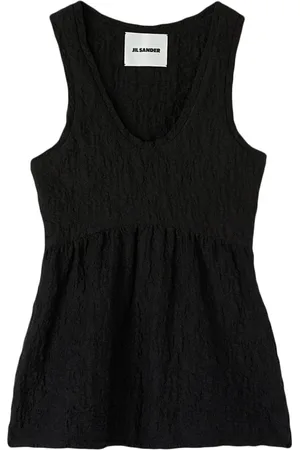 Jil Sander Top acampanado con efecto arrugado