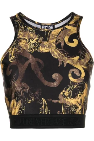 VERSACE Top con estampado barroco