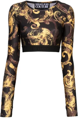VERSACE Top corto Watercolour Couture