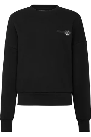 Philipp Plein Sudadera corta con cuello redondo