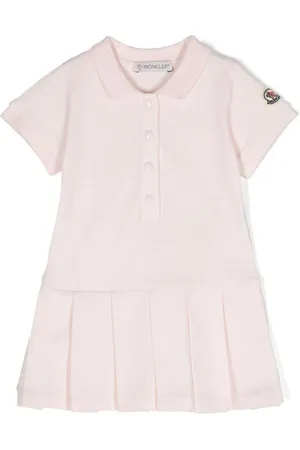 Moncler Vestido plisado de piqué