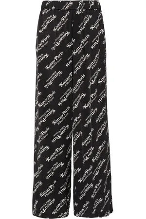 Kenzo Pantalones con logo estampado