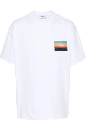 Msgm Camiseta con logo bordado