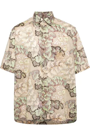 Etro Camisa con bordado Pegaso y motivo floral