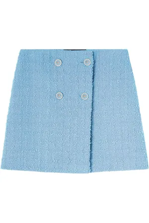VERSACE Falda de cintura alta de tweed