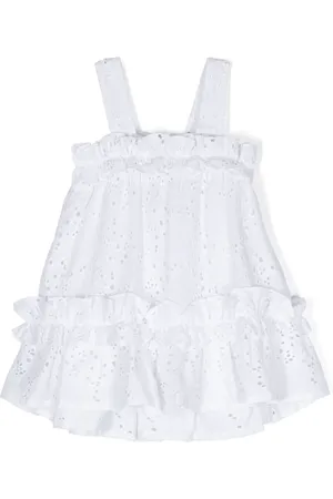 Lapin House Vestido con bordado inglés