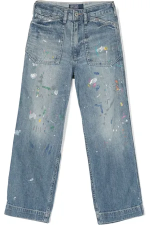 Ralph Lauren Vaqueros con motivo de salpicadura de pintura
