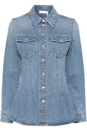 Chloé Camisa vaquera estilo corsé