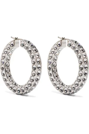Amina Muaddi Pendientes Jahleel con detalles de cristal