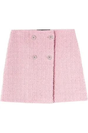 VERSACE Falda de cintura alta de tweed