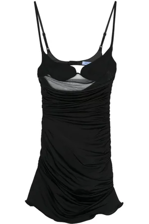 MUGLER Vestido corto con volantes