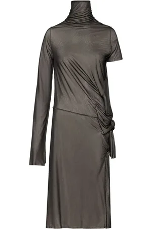 Maison Margiela Vestido midi fruncido