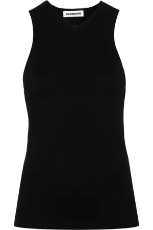 Jil Sander Top sin mangas con cuello en V