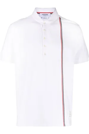 Thom Browne Polo con motivo de rayas RWB