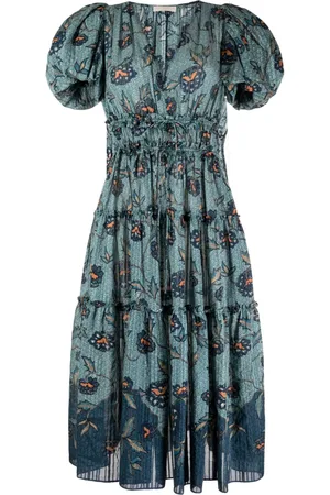 ULLA JOHNSON Vestido midi Eloisa con estampado floral
