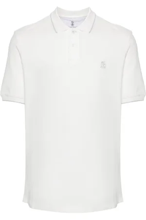Brunello Cucinelli Polo con logo bordado
