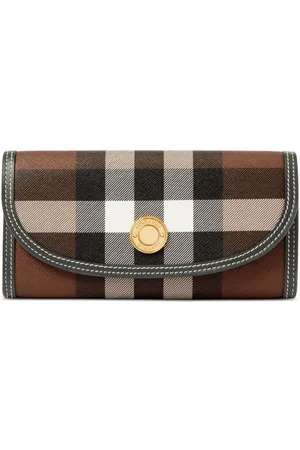 Burberry Chaqueta a cuadros con ribete de cuero