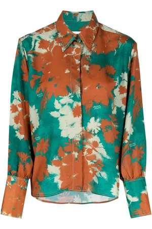 Maison Kitsuné Camisa con estampado floral