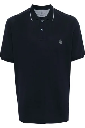 Brunello Cucinelli Polo con logo bordado