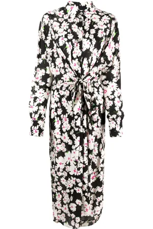 Msgm Vestido midi con estampado floral