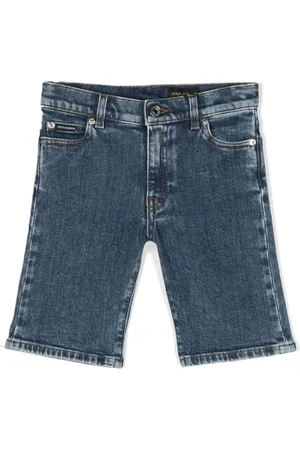 Dolce & Gabbana Pantalones vaqueros cortos con placa del logo