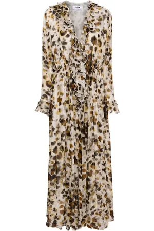 Msgm Vestido con motivo abstracto