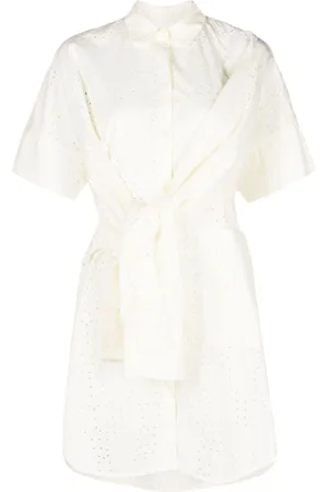HENRIK VIBSKOV Vestido camisero Fold con bordado inglés